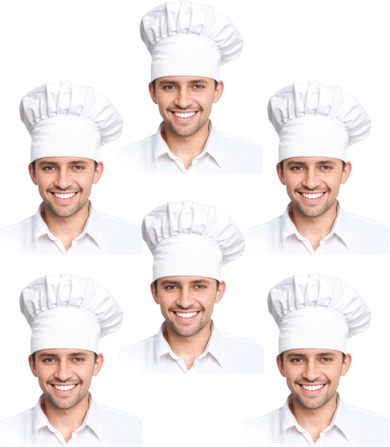 Xeoxarel Chef's Hats Adjustable Elastic Baker Kitchen Cooking Chef Cap for Adult/Kids - Image 1